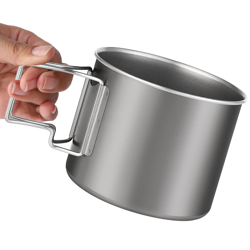 Titanium backpacking mug size reference